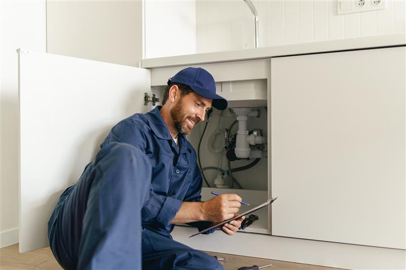 Residential plumber providing service in a North Highlands home