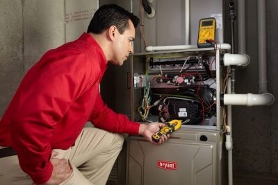 Furnace Repair North Highlands Heating technician diagnosing a furnace repair in North Highlands